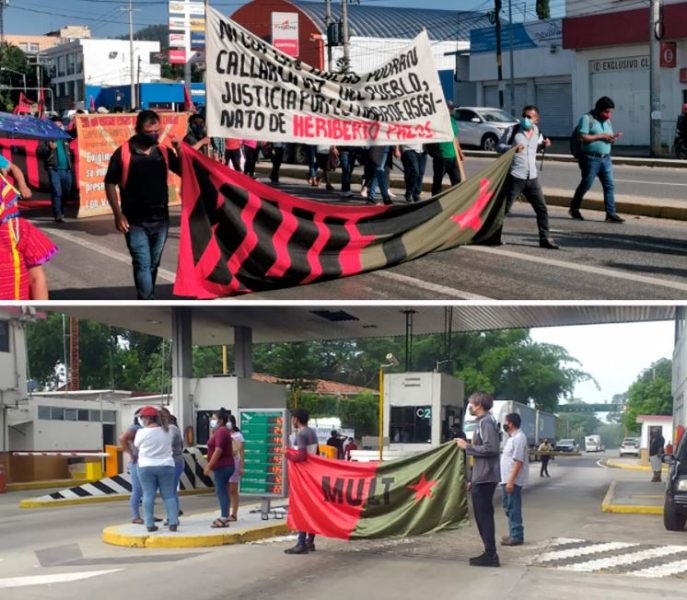 Marcha MULT para exigir justicia ante crímenes en la región triqui