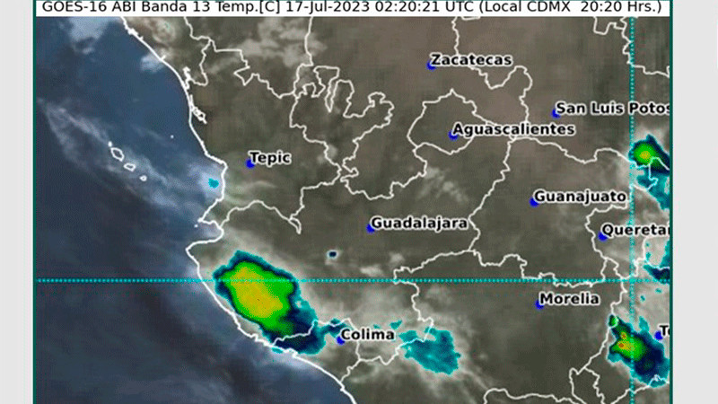 Se prevén lluvias y chubascos para las próximas horas en Michoacán