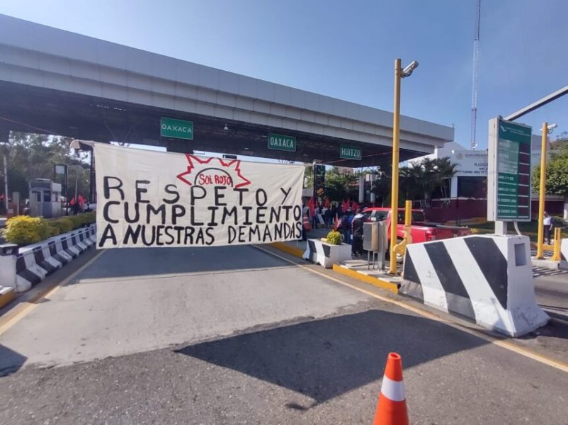 Bloquea Sol Rojo, caseta de Huitzo